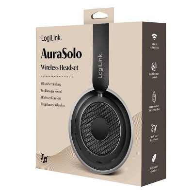 LogiLink Słuchawki z mikrofonem, BT6.0, ANC, czarne