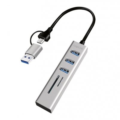 LogiLink Hub 3xUSB3.0 z czytnikiem kart pamięci