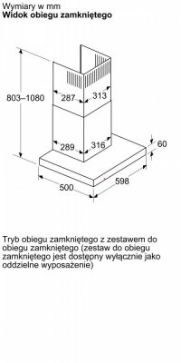Bosch Okap DWB63BC30 Serie2 60 cm Metallook