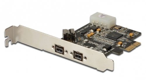 Digitus Karta/Kontroler Firewire (800) PCI Exp., 2xZew. 1xWew. IEEE1394b 9pin,Low Profile, Chipset: XIO2213B