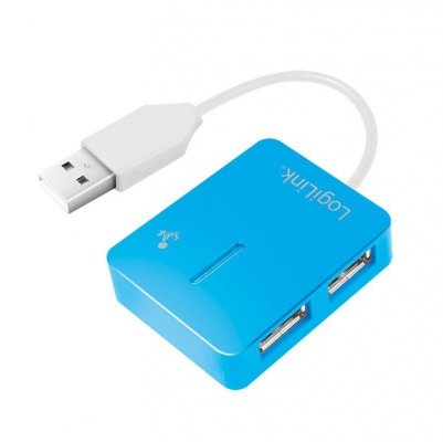 LogiLink HUB USB 2.0 4-portowy 'Smile' - niebieski