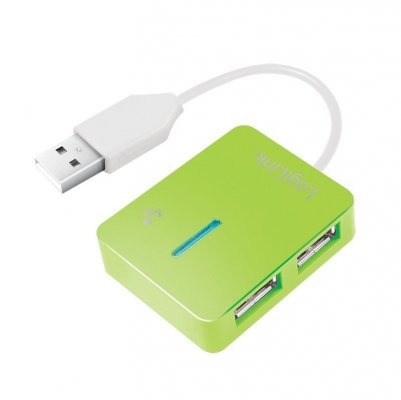 LogiLink HUB USB 2.0 4-portowy 'Smile' - zielony