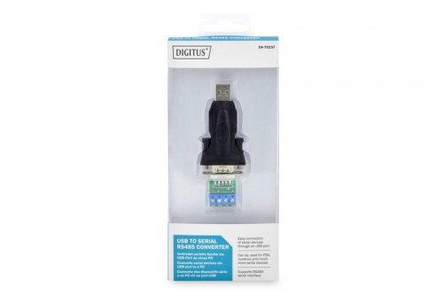 Digitus Konwerter/Adapter USB 2.0 do RS485 (DB9) z kablem USB A M/Ż dł. 80cm