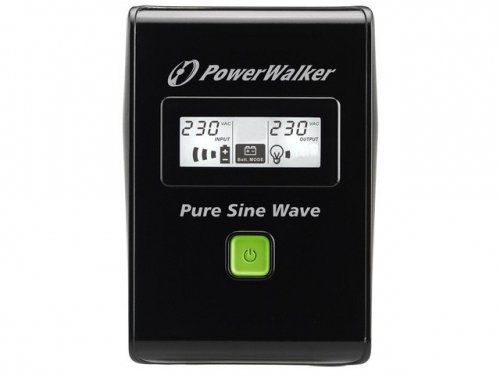 PowerWalker UPS LINE-INTERACTIVE 800VA 2X PL 230V, PURE SINE    WAVE, RJ11/45 IN/OUT, USB, LCD