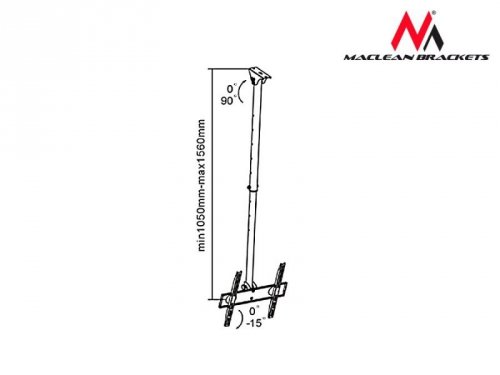 Maclean Uchwyt  do telewizora sufitowy  32-55 cali MC-631  50kg max vesa 400x400 TV