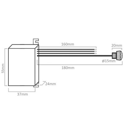 Maclean Czujnik zmierzchowy zewnętrzny (sonda) 2000W MCE34