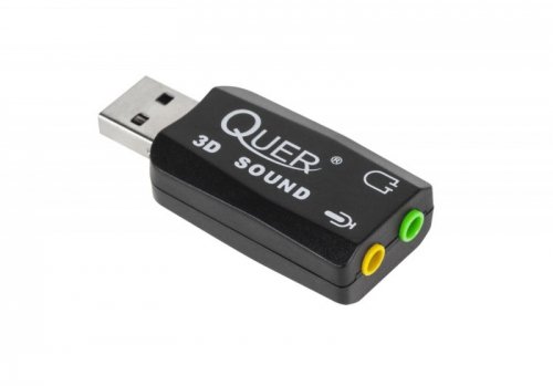 QUER KARTA MUZYCZNA QUER 3D PLUG&PLAY 2 KANAŁY