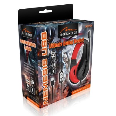Media-Tech NEMESIS USB Stereofoniczne, gamingowe słuchawki z mikrofonem