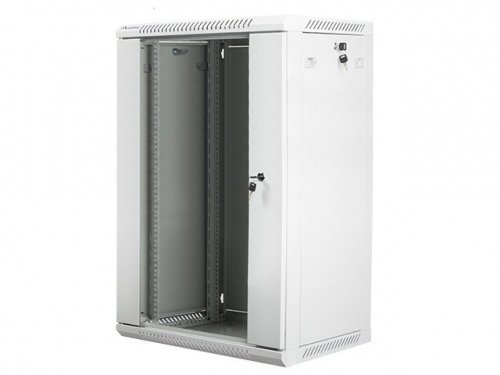 Lanberg Szafa instalacyjna wisząca 19&#039;&#039; 18U 600X450mm szara (drzwi       szklane)