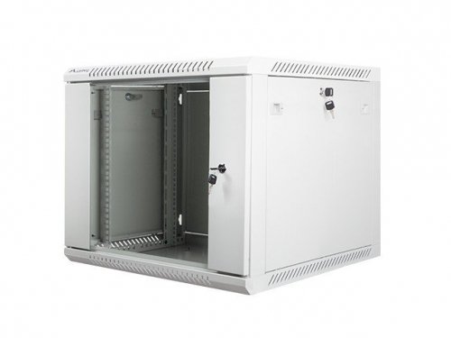 Lanberg Szafa instalacyjna wisząca 19&#039;&#039; 9U 600X600mm szara (drzwi        szklane)