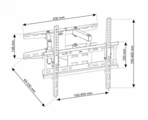 ART Uchwyt do telewizora 23-60 LED/LCD 45kg UX150 regulowany    pion/poziom