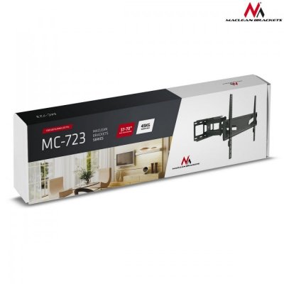 Maclean Uchwyt do telewizora 37-70 cali 45kg uniwersalny MC-723 B czarny max vesa 600x400