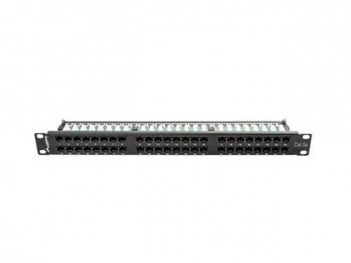 Lanberg Patch Panel 48 Port 1U Kat.5E czarny