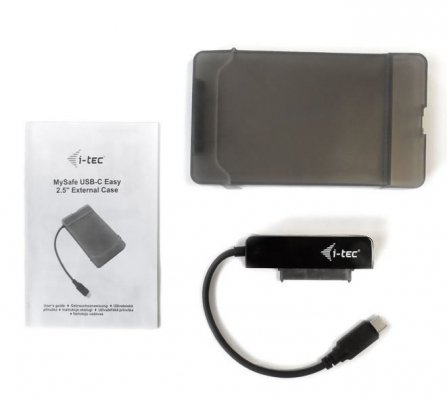 i-tec MySafe USB-C 3.1 Gen. 2 Easy zewnętrzna obudowa na dysk 2,5 cali 9,5mm SATA I/II/III HDD