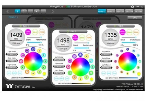 Thermaltake Riing Plus 14 RGB TT Premium Edition 3 Pack (3x140mm, LNC, 1400 RPM)