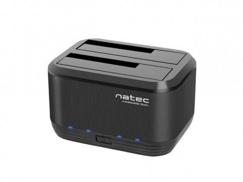 Natec Stacja dokująca HDDKangaroo Dual SATA 2.5&#039;&#039;+3.5&#039;&#039; USB 3.0 + zasilacz