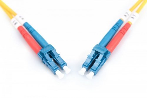 Digitus Patchcord FO SM 09/125 OS2 LC-LC duplex 1m Żółty