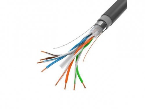 Lanberg Kabel LAN FTP KAT-6 305M drut outdoor żelowany cu fluke, czarny