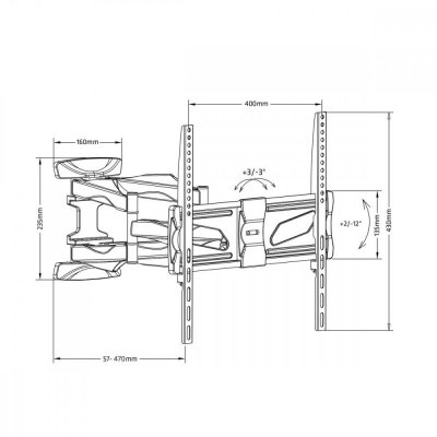 Maclean Uchwyt do TV 26-55 cali MC-781 do 45kg