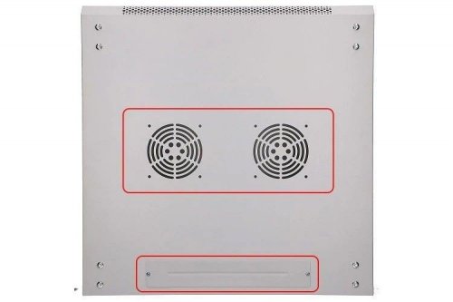 Extralink Szafka wisząca rack 4U 600x600 szara szklane drzwi