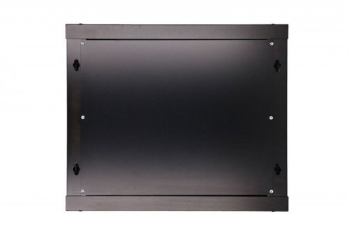 Extralink Szafka wisząca rack 9U 600x450 czarna szklane drzwi