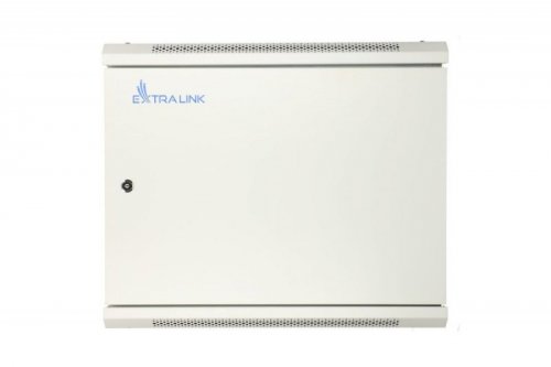 Extralink Szafka wisząca rack 9U 600x600 szara metalowe drzwi