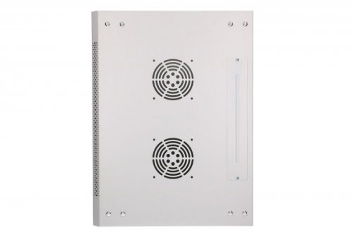Extralink Szafka wisząca rack 12U 600x450 szara szklane drzwi