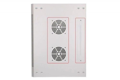 Extralink Szafka wisząca rack 12U 600x450 szara szklane drzwi