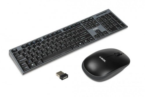 iBOX Zestaw bezprzewodowa klawiatura + mysz IKMS606W czarny