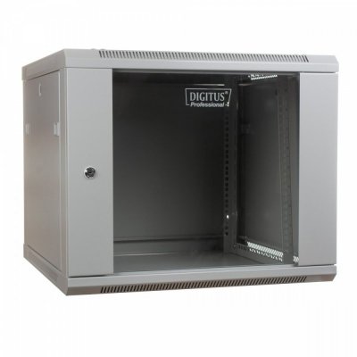 Digitus Szafa wisząca jednosekcyjna 19 cali 9U 501/600/450mm, drzwi szklane, szara (RAL 7035)