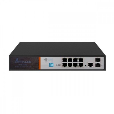 Extralink Switch zarządzalny Victor EX-2500G-10MPS 8X 10/100/1000M TX Z POE AT/AF