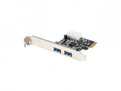 Lanberg Karta PCI Express - USB 3.1 GEN1 2-Port + Śledź Low Profile