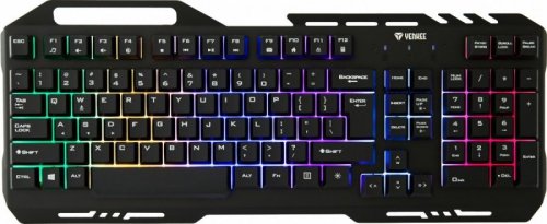 YENKEE Klawiatura YKB 3200 SHADOW metalowa, podświetlenie LED