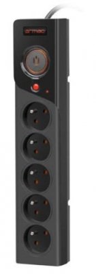 Armac Listwa zasilająca Z5 5m 5x230V 10A  Z5/50/CZ czarna