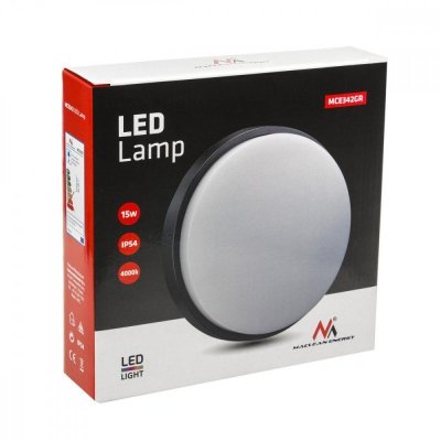Maclean Lampa LED Ścienno-sufitowa 15W MCE342 GR