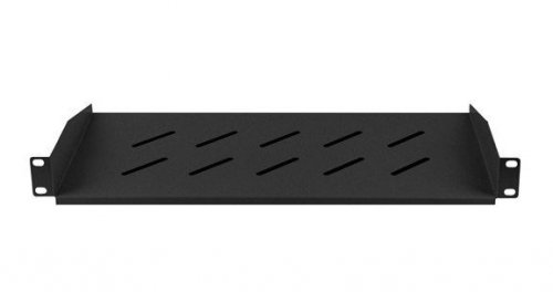 Lanberg Półka do szaf 19cali 1U 27cm/120kg czarna AK-1014-B