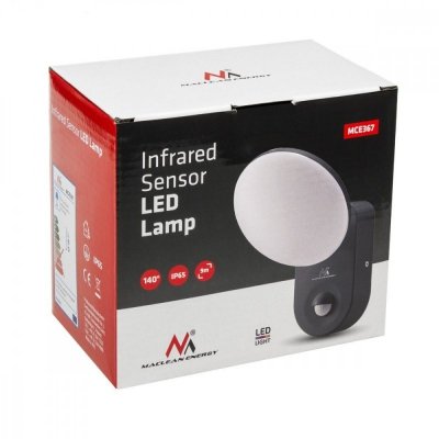 Maclean Lampa ścienna LED z czujnikiem PIR MCE367