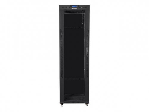 Lanberg Szafa instalacyjna rack stojąca 19 42U 600x800 czarna, drzwi szklane lcd (Flat pack)