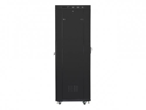 Lanberg Szafa instalacyjna rack stojąca 19 42U 600x800 czarna, drzwi szklane lcd (Flat pack)