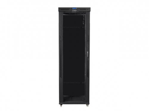 Lanberg Szafa instalacyjna rack stojąca 19 47U 800x1000 czarna, drzwi szklane LCD (Flat pack)