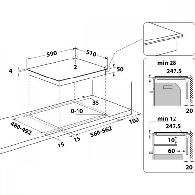 Whirlpool Płyta indukcyjna szklano-ceramiczna WSS4060BF