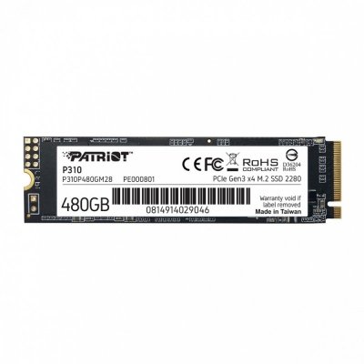 Patriot Dysk SSD P310 480GB M.2 2280 1700/1500 PCIe NVMe Gen3 x 4