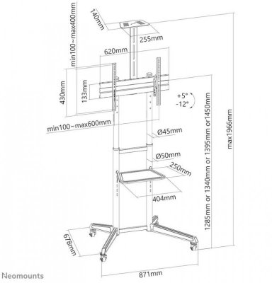 Neomounts by NewStar Stojak mobilny FL50-550BL1
