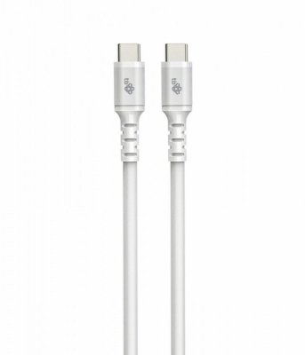TB Kabel USB C - USB C 1 m. silikonowy biały