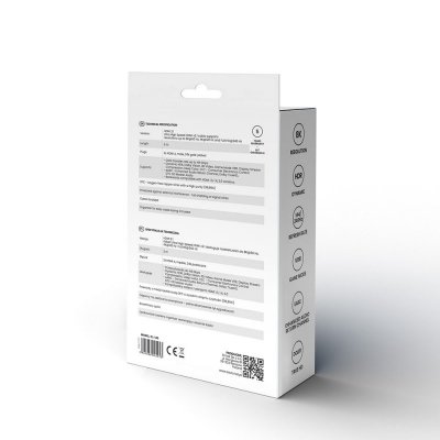 Savio Kabel HDMI (M) v2.1, 3m, 8K, miedź, niebiesko-czarny, złote końcówki, ethernet/3D, CL-143