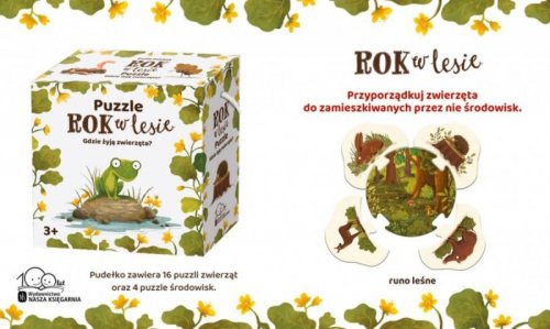 Nasza księgarnia Puzzle Rok w lesie. Gdzie żyją zwierzęta