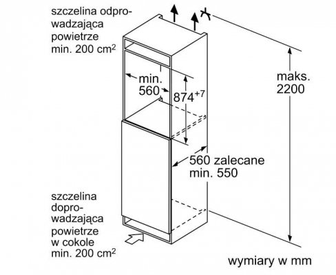 Bosch Chłodziarko-zamrażarka podblatowa KIL22NSE0