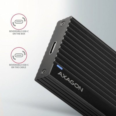 AXAGON Obudowa zewnętrzna aluminiowa EEM2-GTR, USB-C 3.2 GEN 2 M.2 NVMe SSD