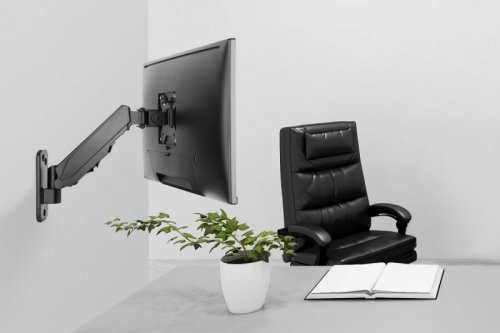Digitus Uchwyt ścienny pojedynczy, 1xLCD, max. 32 cale, max. obciążenie 8kg, ze sprężyną gazową, obrotowy