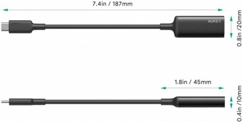 AUKEY Adapter CB-A29 USB-C do HDMI | 4k@30Hz | Aluminium
